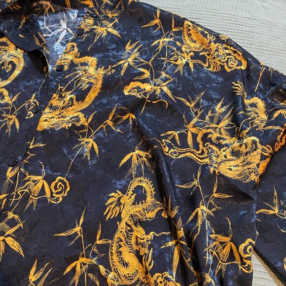 Dressed in Lala Energetics Satin Top in Dragon Brocade (TOP ONLY) - Picture 3 of 4